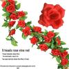Decorazione Matrimoniale con Vite Rossa Appassita, Rattan, Viticci di Foglie d'Uva e Rami di Vecchia Vite Artificiale