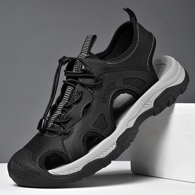 Men's Sport Sandals Comfortable Breathable Outdoor Lightweight Beach Sandals Soft Soled Closed Toe Trail Walking Casual Sandals