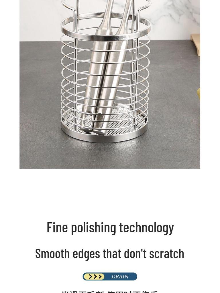 Stainless Steel XL Anti-Mold Kitchen Chopstick Holder