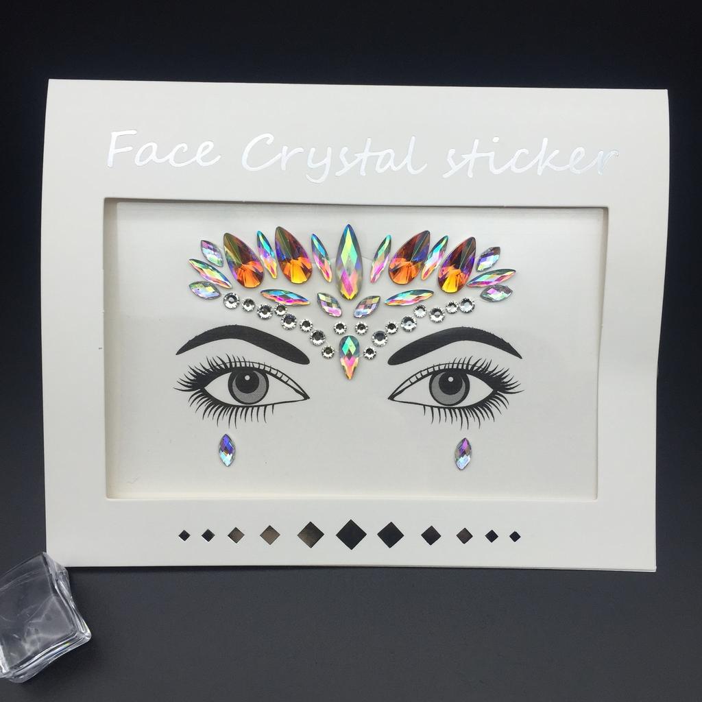 Crystal Tattoo Sticker Glitter Eyeliner Eyebrow Makeup Face Eyes Diamond Temporary Tattoo Rock Rhinestone 3D Eyeliner Stickers