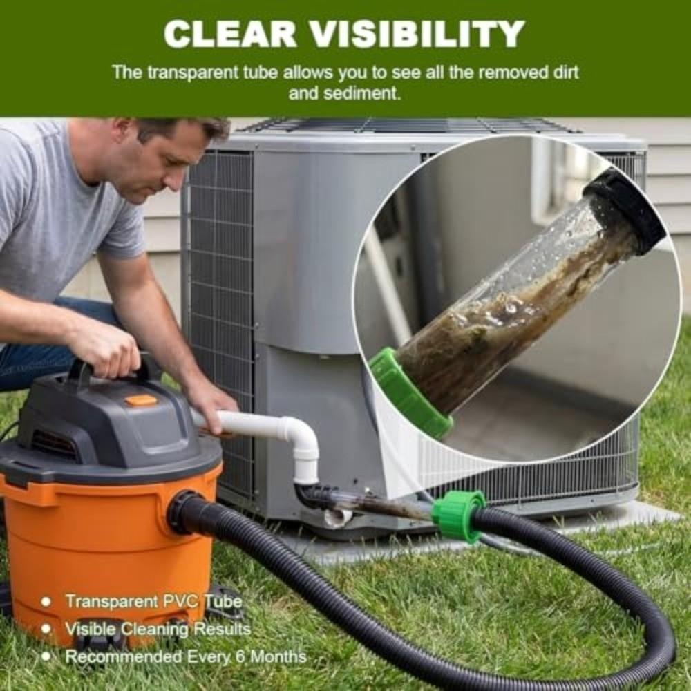 Wear Resistant Drain Line Cleaner Tool HVAC Unclogging Adapter  Air Conditioner Maintenance