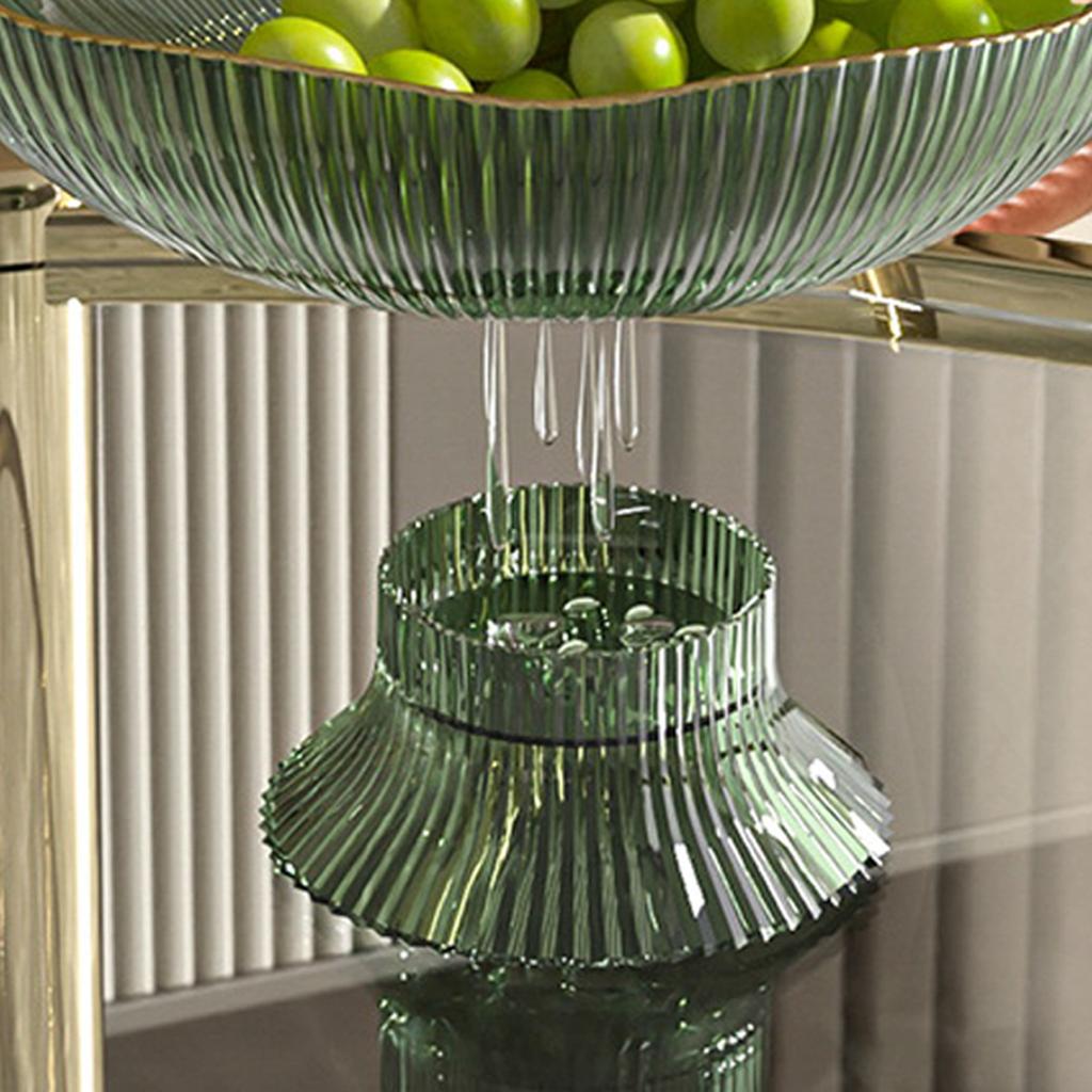 Luxusní miska na ovoce s odkapávacím otvorem z plastu, krásná a zdravá s odkapávacím otvorem, na konferenční stolek do obývacího pokoje