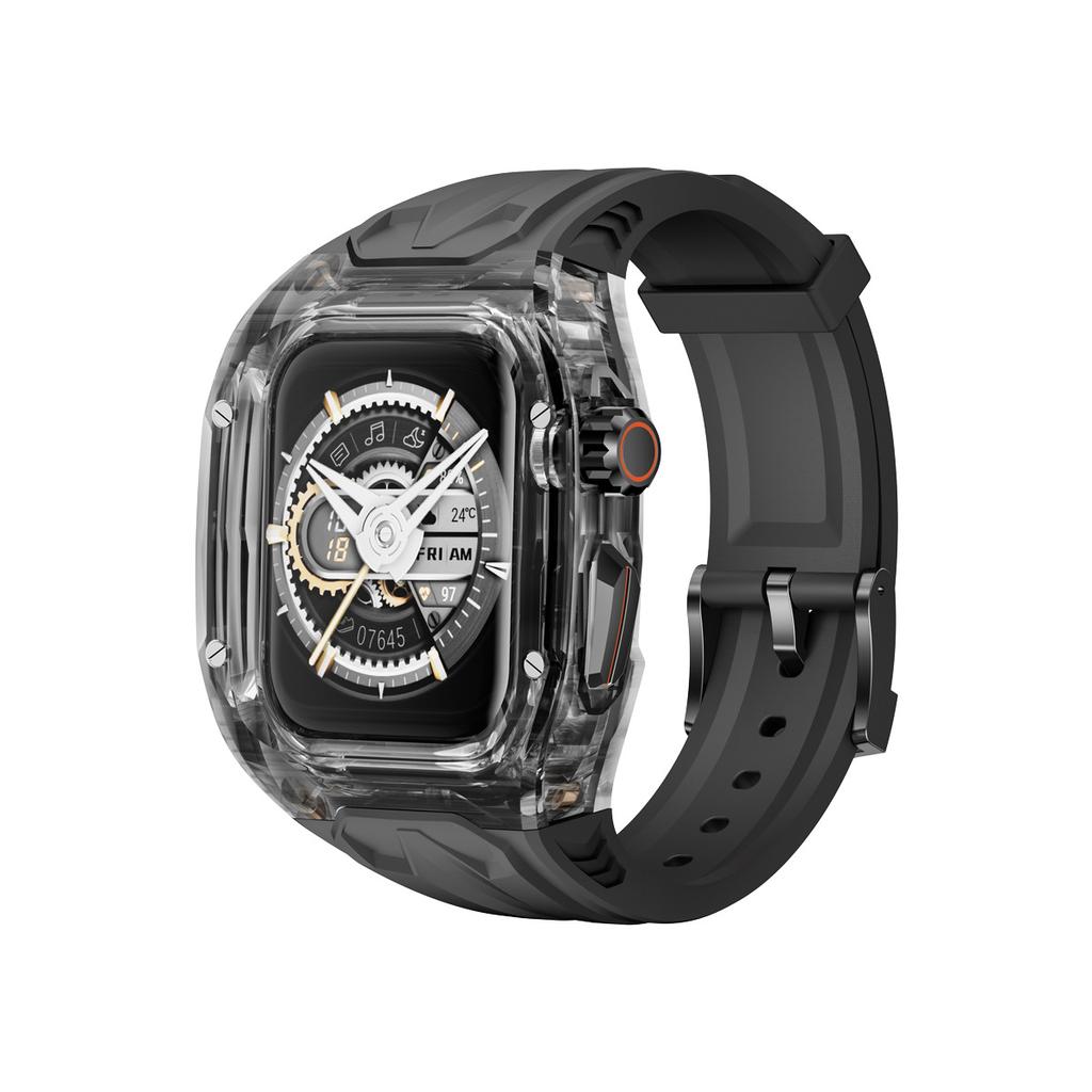 Transparent Modification Kit for Apple Watch Ultra 3 2 49mm Series 11 10 46mm 42mm PC+TPU Strap for Iwatch 9 8 7 45 41mm 40 44mm