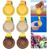 2 tum Guld Silver Brons Prismedalj Vinnarmedalj med Halsband 1:a 2:a 3:e Vinnarpris Present Spel Souvenir