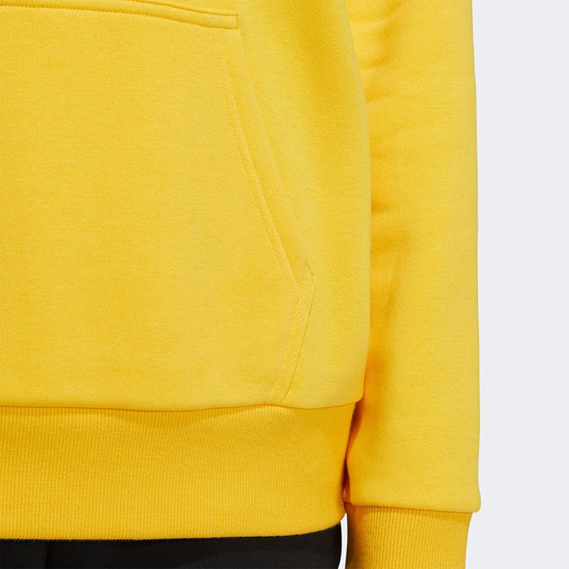 Adidas Letter Print Color Block Long Sleeve Hoodie Women Hoodies Yellow HM7476