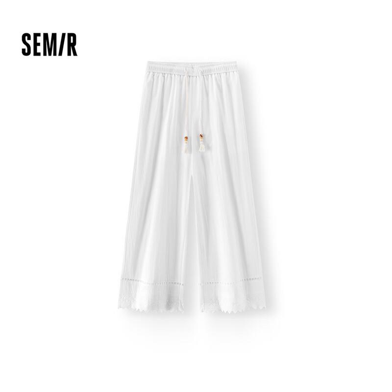 Semir Women s Relaxed Lace Cropped Wide-Leg Pants 150/58A/XS