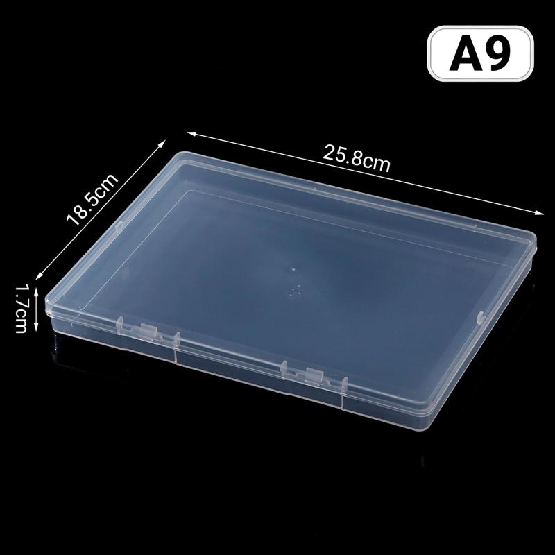 1Pcs Transparent Rectangular Plastic Box, Dustproof Storage Case, Sturdy Jewelry Nail Art Rhinestones Container