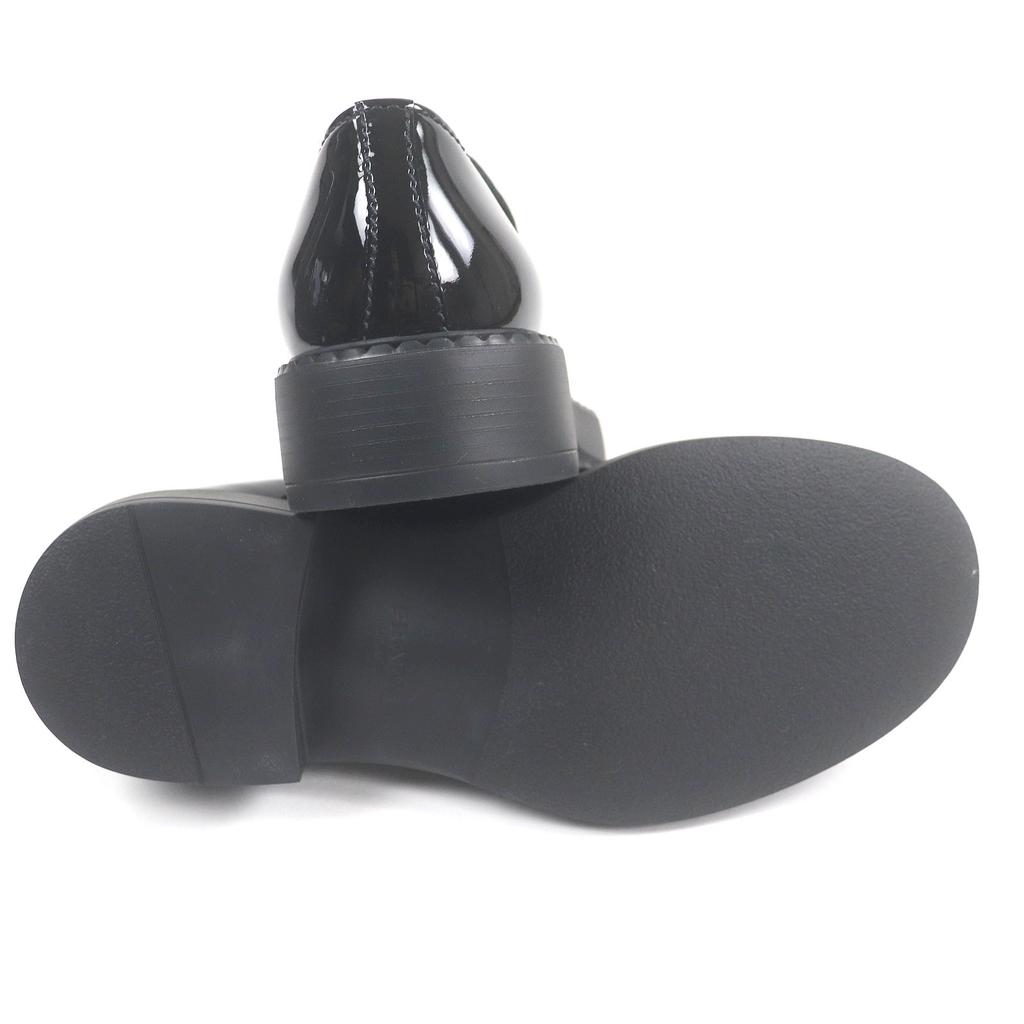 Prada Slipper Schokolade Dreieckslogo Plateau Schwarz Lackleder Herren 6.5 Gebraucht