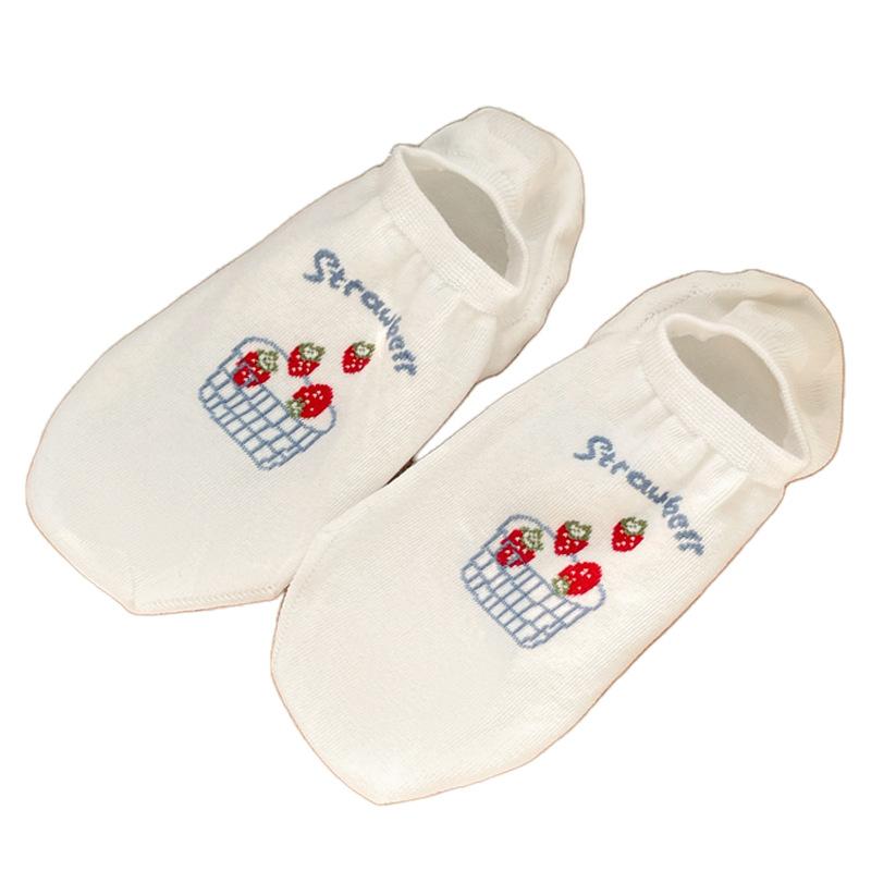 Female Summer Thin Lovely Shallow Mouth Anti Pilling with Silicone Invisible Socks