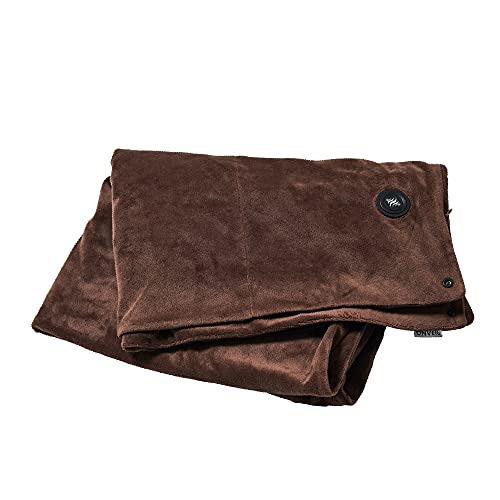 Doshisha Wearable Heater Blanket, Rechargeable USB, Washable, Brown, ONVEIL
