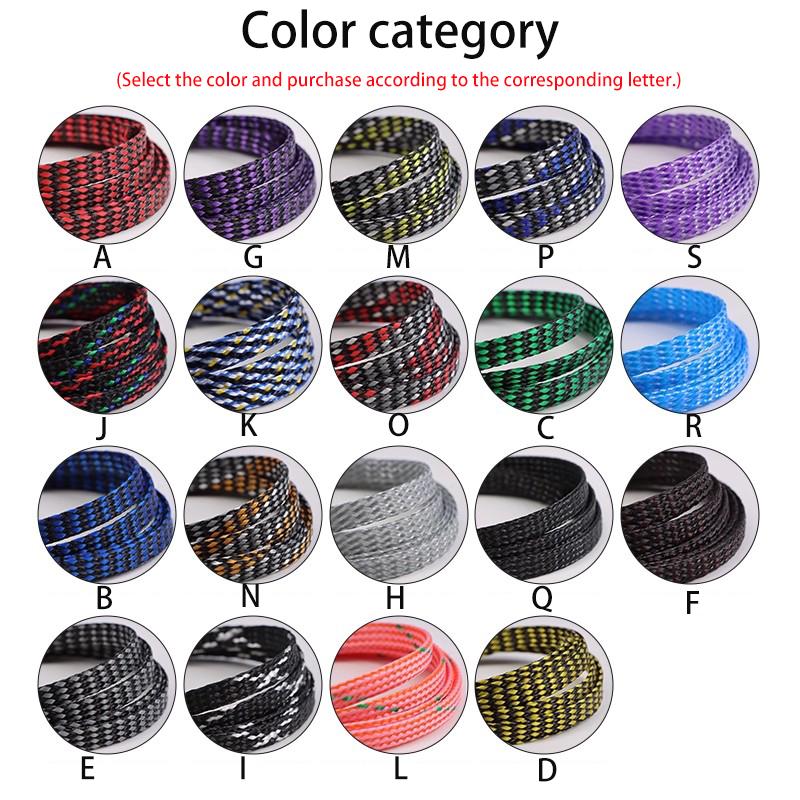 5/10M Expanded Braid Sleeve PP Cotton PET Yarn 4/8/12mm Soft Wire Wrap Insulated Cable Protection Line Harness Cable Sheath