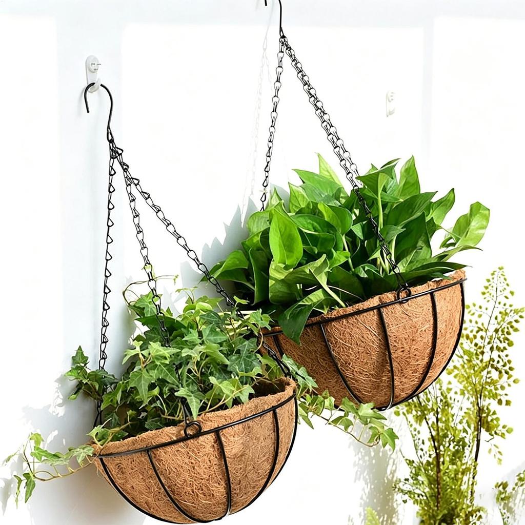 Plant Hanger Flower Container Ceiling Flower Pot Hanger For Home Office Apartment Living Room Kitchen Balcony Patio Porch