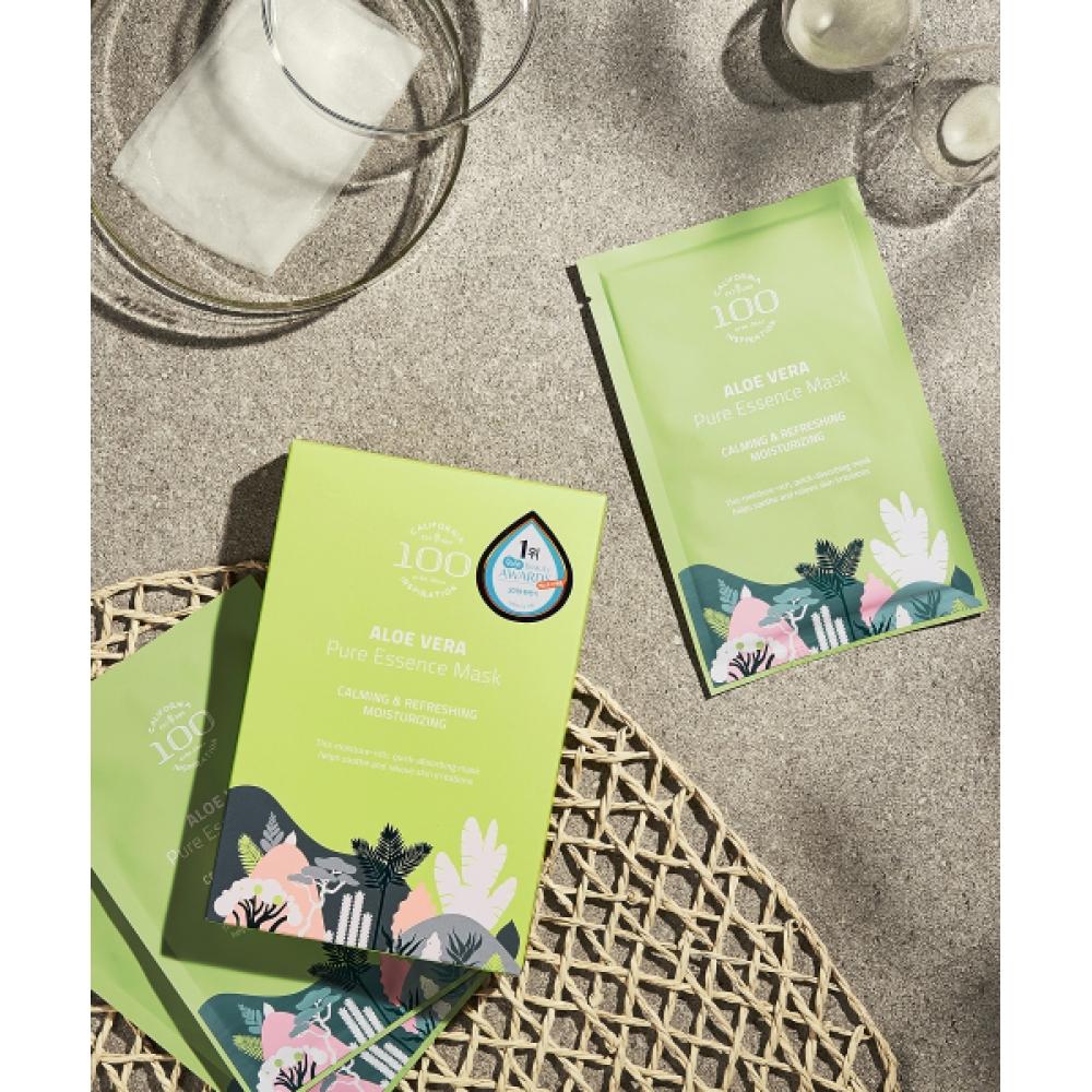Dr.orga 100 Aloe Vera Reine Essenz Masken-Packung 1 Box 5 Blätter
