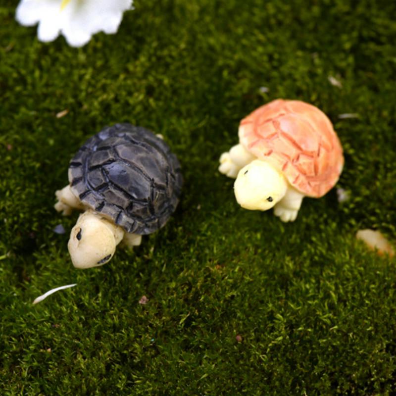 

2 шт DIY для цветочного горшка маленькая черепаха мох микро ландшафт суккуленты украшения декор жёлтый