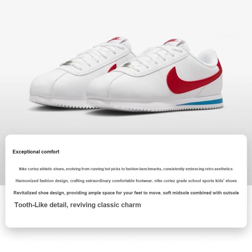 Nike Cortez GS Forrest Gump 2024 Kids Sneakers White Varsity-Blue Varsity-Red DM0950-115