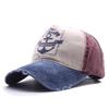 Spring and summer new old ripped baseball cap men's washed denim cloth collision fashion casual cap women's tide