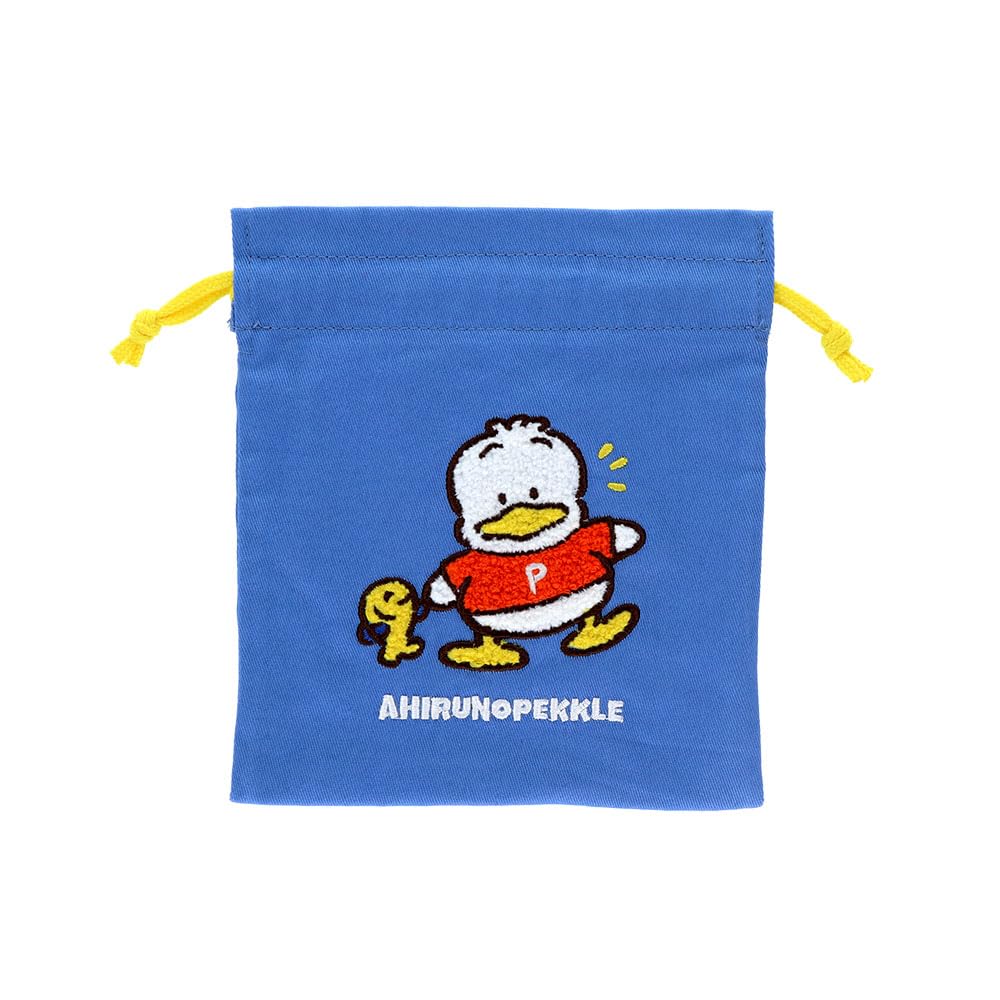 Stationery Pekkle the Duck Sanrio Characters Merchandise Drawstring Bag with Sagara Embroidery S2337274 [SUN-STAR] Sun-Star