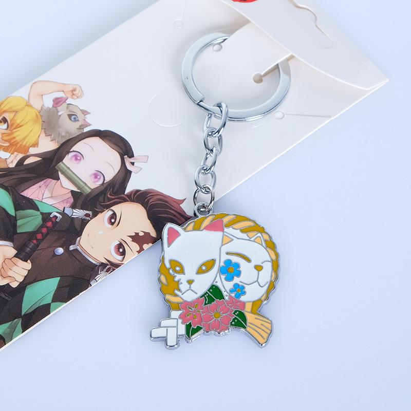 Demon Slayer Tanjiro, Sabito & Makomo Masks Keychain, Rabbit Necklace, Muzan