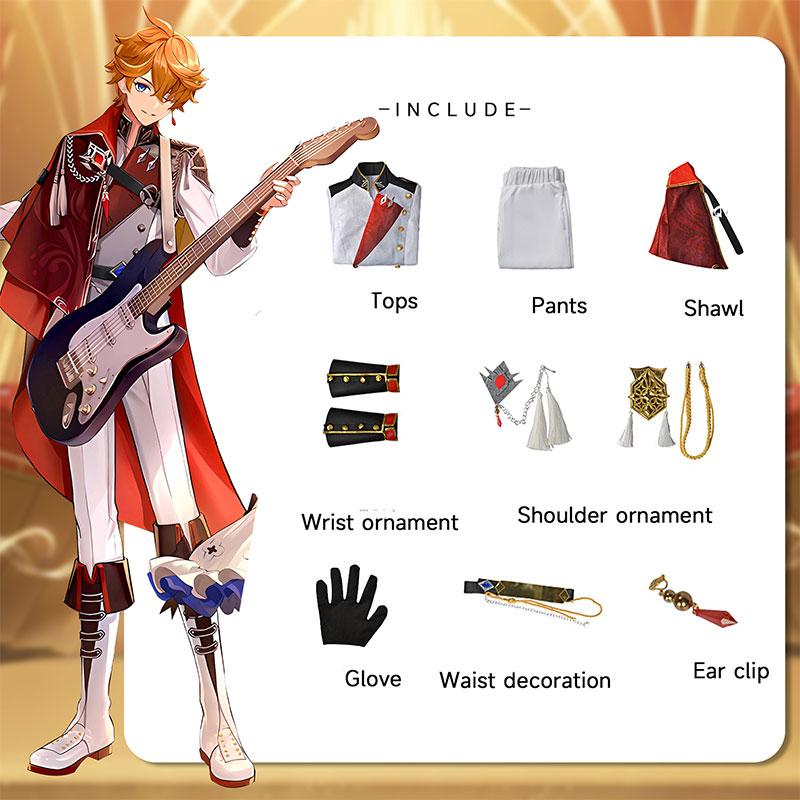 Impact Zhongli Genshin Tartaglia Albedo Ganyu Cosplay Costume Music Concerts