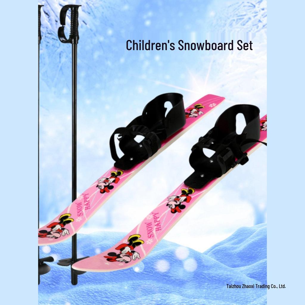 Anfänger-Ski-Set für Kinder mit Stöcken - Park Road Outdoor Schlitten- und Ski-Ausrüstung