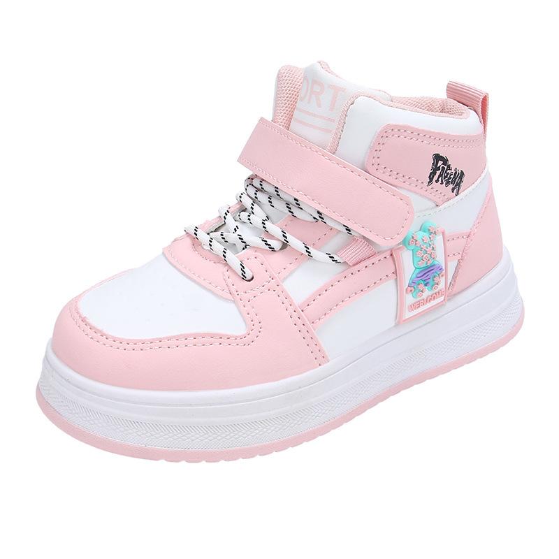 Boys' sports shoes children's soft-soled high-top board shoes 2025 spring and autumn new girls' casual shoes medium and older children's running shoes