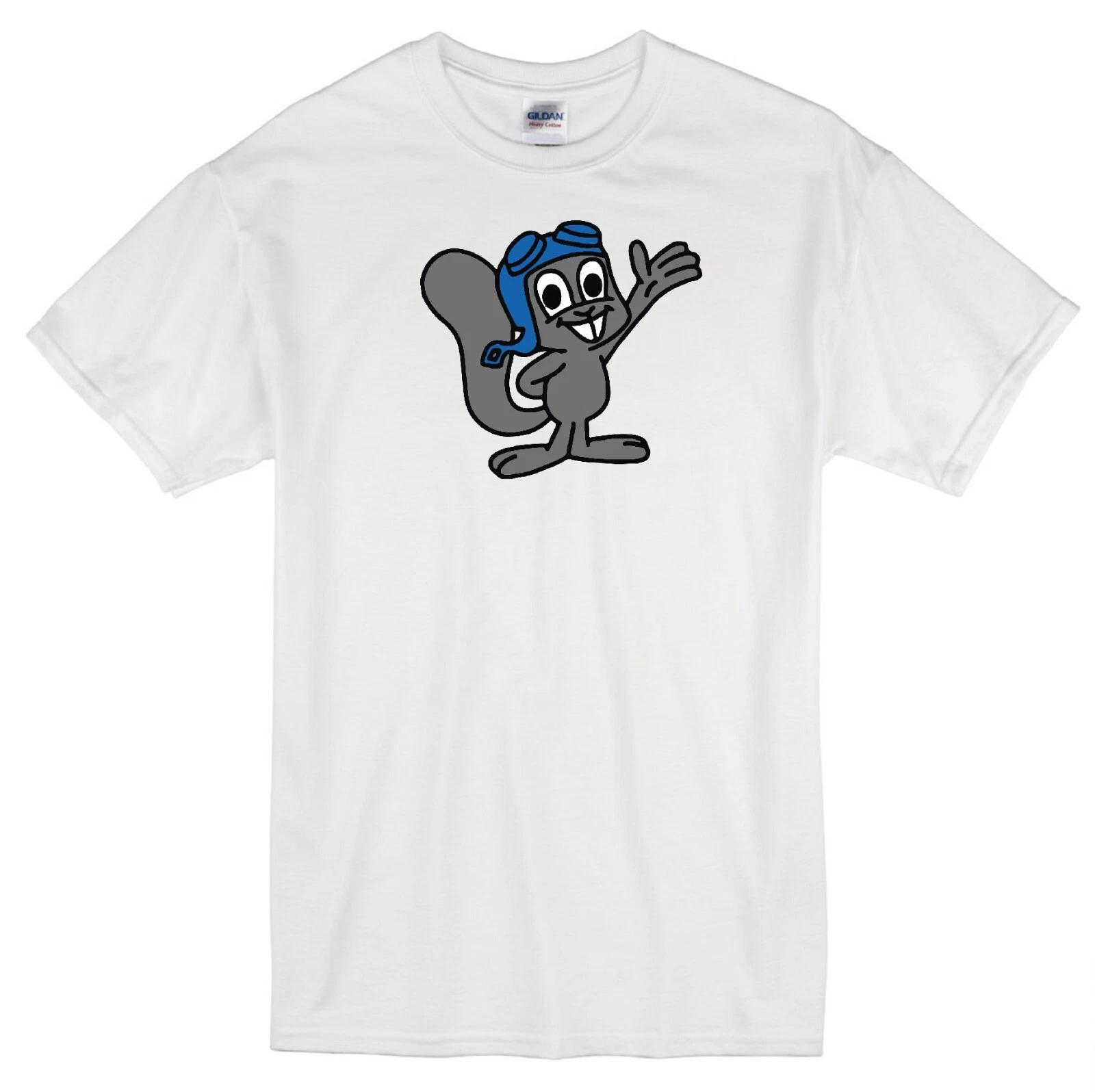 ROCKY THE FLYING SQUIRREL CARTOON BULLWINKLE ANIMATION RETRO WHITE T-shirt XL