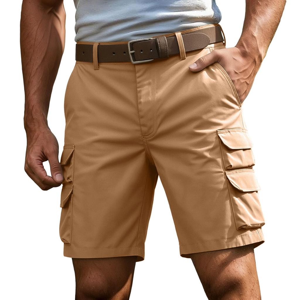 Pantaloncini Cargo Casual Leggeri da Uomo Resistenti Multi Tasche da Lavoro Cavallo da Cinque Pollici Utility Estivi da Esterno