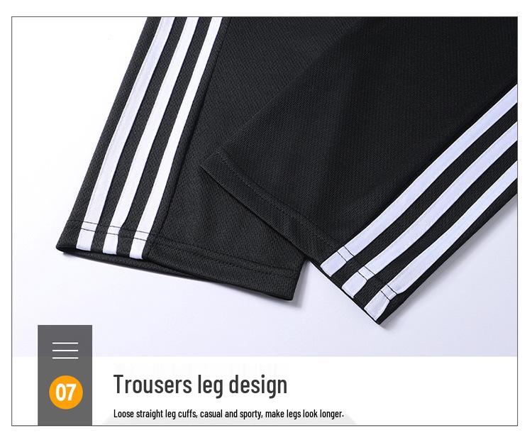 Women's Sporty Three-Piece Set: M-8XL Crew Neck, Short Sleeve with Shorts, Casual Running Attire with Three Stripes for Summer.