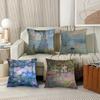 Art Claude Monet Pillow Case Office Cushions Suitable For Sofa Car Bedroom Decorative Cushion Cover