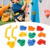 Rock Climbing Holds with Handles Mounting Hardware Multi Colored Rock Wall Climbing Kit for Indoor Outdoor