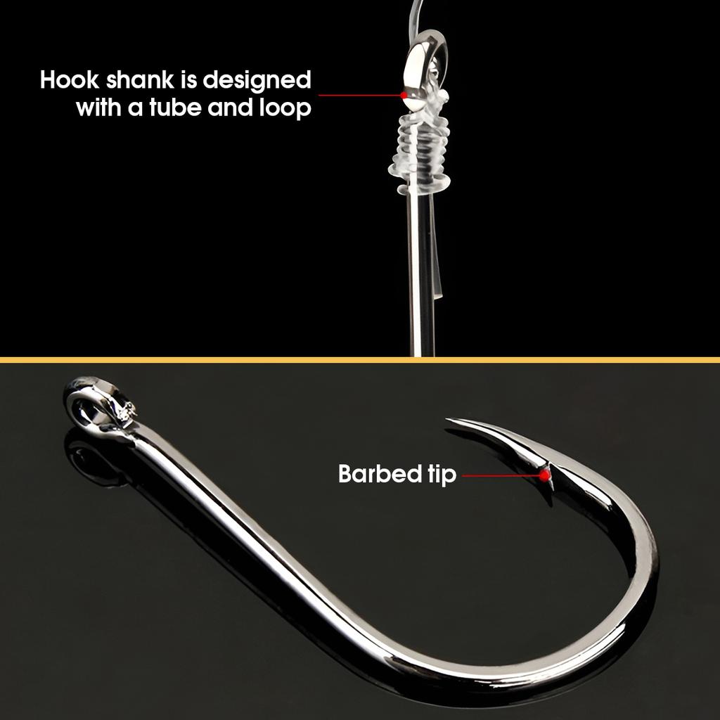 100pcs Fishing Hook Set Size 3-12 Carbon Steel Fishhook Fly Fishing Barbed Carp Hooks Fish Tackle Box Accessories For Men Women