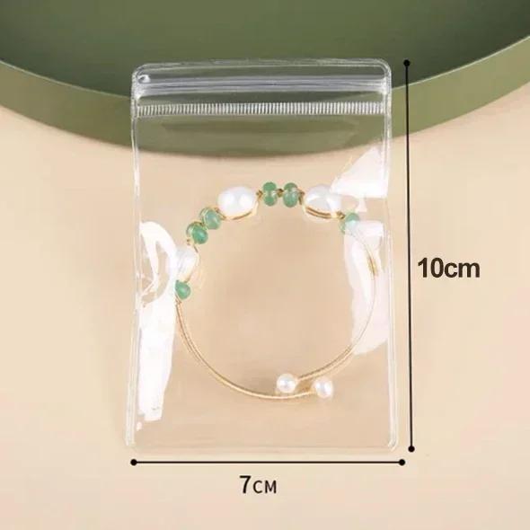 10/50Pcs Transparent PVC Bijuterii Organizator Pungi Pungi Anti-oxidare Cercei Pandantiv Colier Brățară Depozitare Suport Cutie