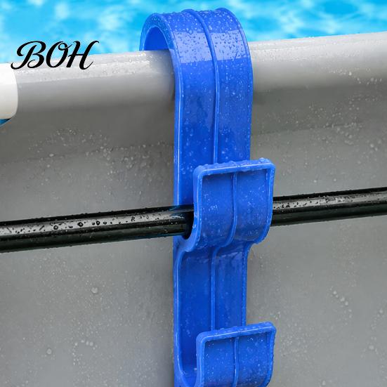 Adjustable Pole Hook for Pool Hanger, Above Ground Storage Hook, Heavy Duty Space Saving Tool Holder Skimmer, Vacuum Cleaning Tools, Fits Round