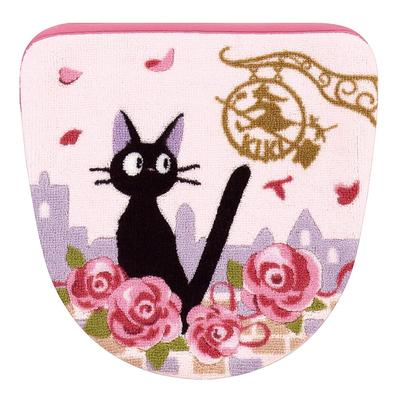 Senko Kiki's Delivery Service Toilet Supplies, Jiji Date, Toilet Lid Cover for Cleaning, Pink, Character Jiji, Cat, Ghibli, 37177