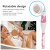 Electric Bath Massage Brush Rotatable Soft Electric Body Scrubber Shower Brush with Long Handle for Shower Exfoliating