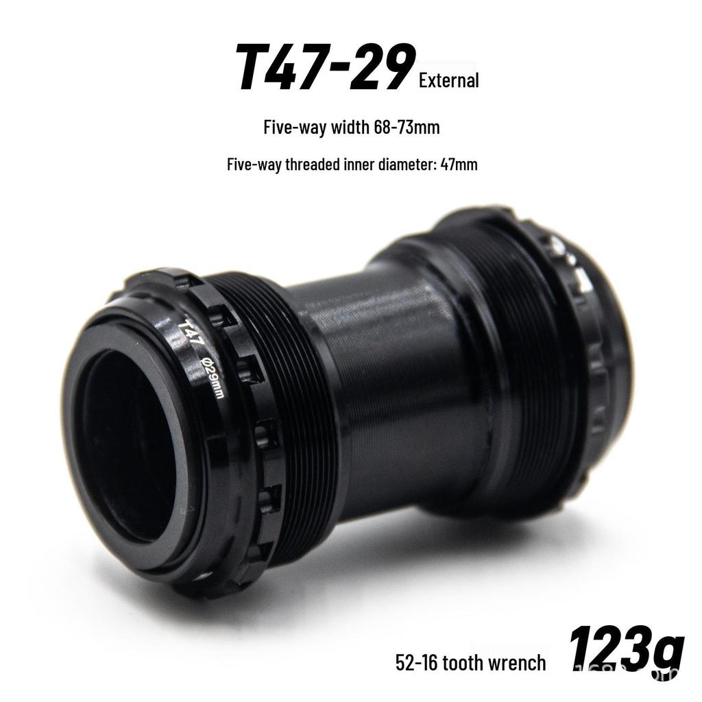 EVOSID T47 Threaded Bottom Bracket, 24/29mm for 68/86mm MTB/Road Bike, Integrated Bearings
