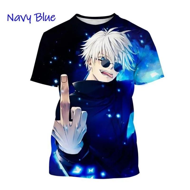 Japonské anime Jujutsu Kaisen 3D potisk tričko Harajuku pánské/dámské ležérní tričko s krátkým rukávem streetové cool