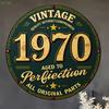 D Flat Pc Pcs Vintage Suitable for Home Bar Wall Decor OldSchool Round Aluminum Sign with Text Plate Metal WallM