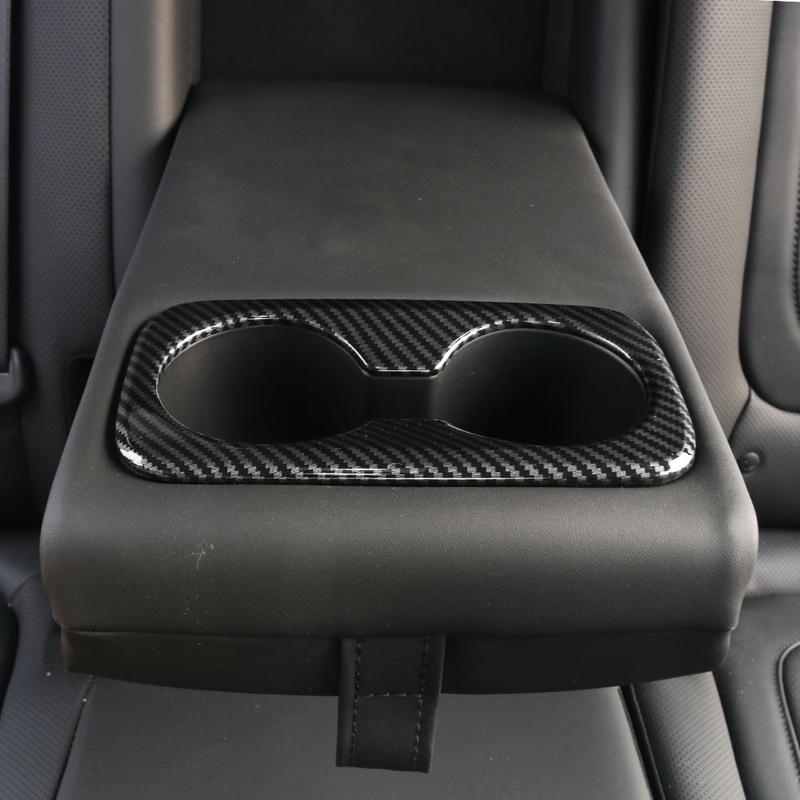 Decoration Water Cup Frame For Tuning Hyundai Tucson NX4 -2025 Carbon Fiber Rear Passenger Seat Water Cup Holder Frame Cover