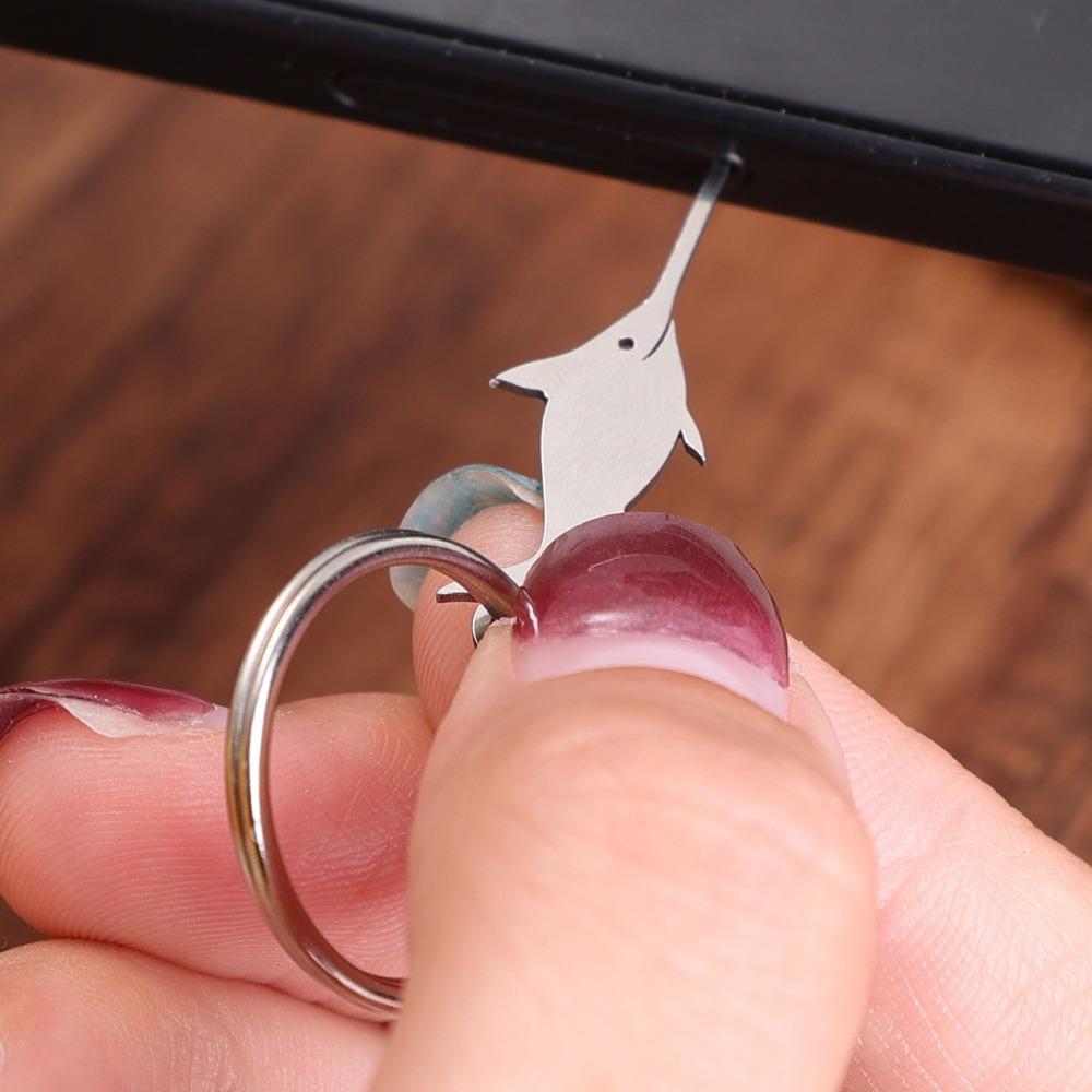 Swordfish Shape Stainless Steel Needle for Smartphone Sim Card Tray Removal Card Ejector Pin for IPhone/Xiaomi/Samsung/Huawei
