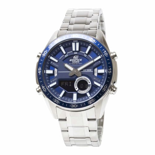 

EDIFICE CASIO EFV-C100D-2A Chronograph, Calendar, Blue, Analog, Digital, Business, Sports, Full Metal, Stainless Steel, Waterproof, Stopwatch