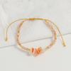 Resin Beaded Necklace Natural Stone Chip Pendant Adjustable Choker Fashion Jewelry Gift for Women