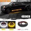 2X 60" Truck LED Running Board Light Running Board DRL Side Step Strip Bar White Amber Turn Signal LED Tailgate Bar LED Light
