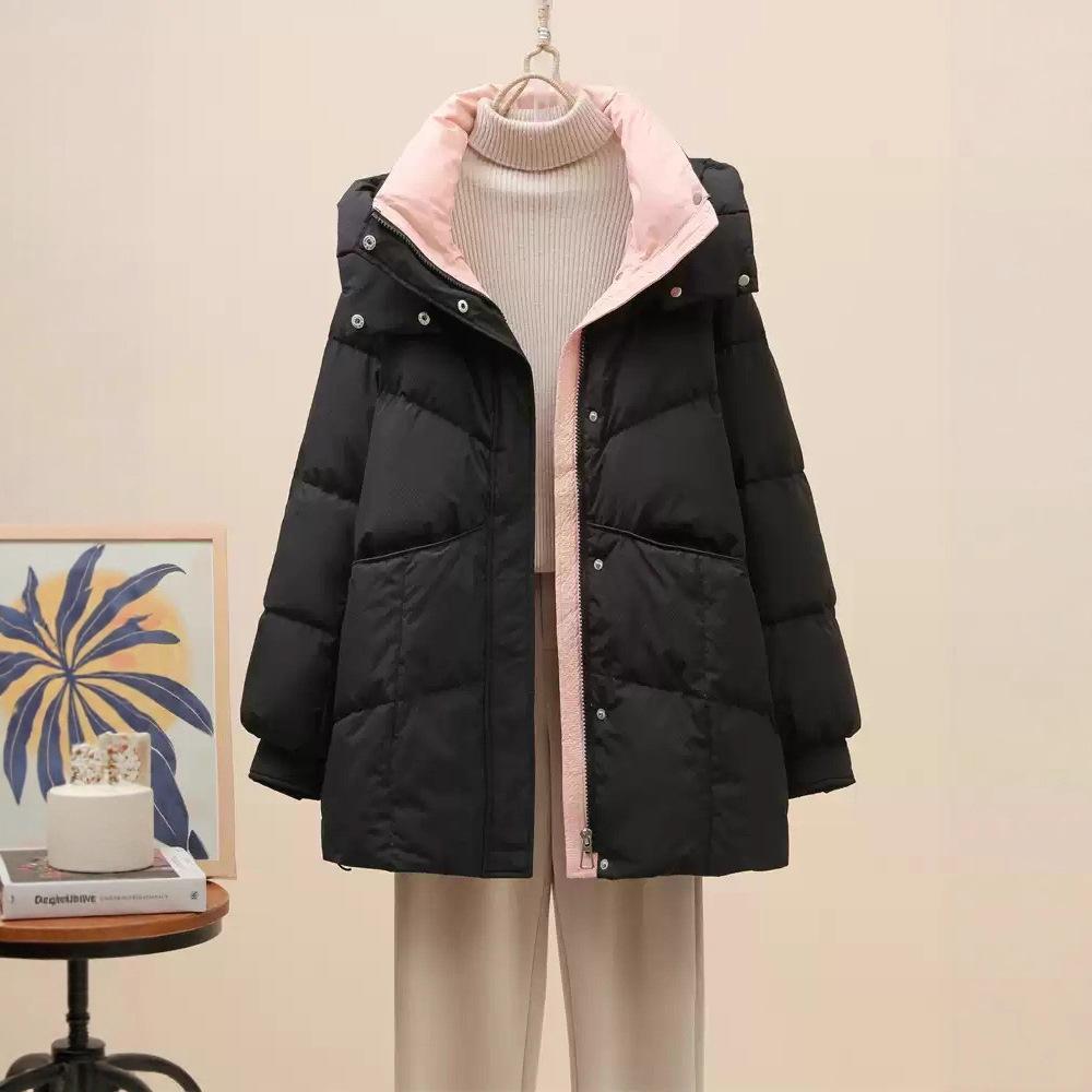 Popular winter new small down cotton clothes women's medium and long foreign-style thickened cotton-padded jackets