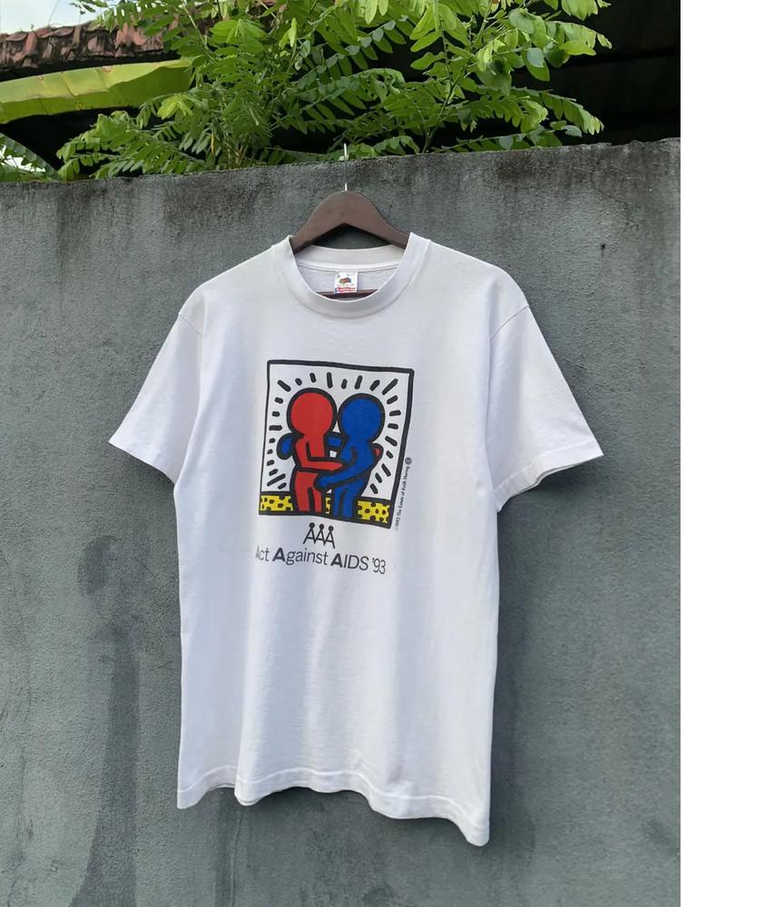 1993 KERITH HARING ACT AGAINST AIDS Tshirt Unisex T-Shirt
