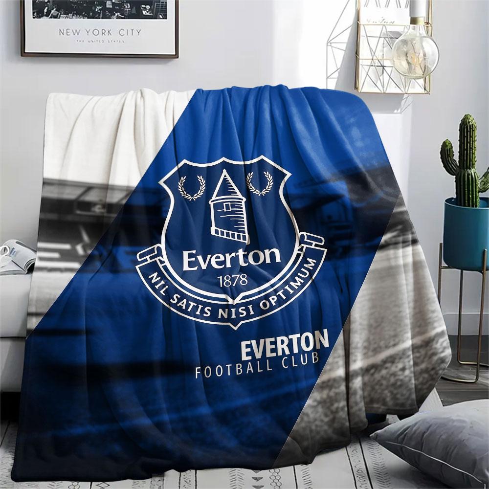 1PC Everton F.C Patterned Flannel Blanket Suitable For All Seasons for Home Decor Warmth and Comfort Gifts Holiday Present