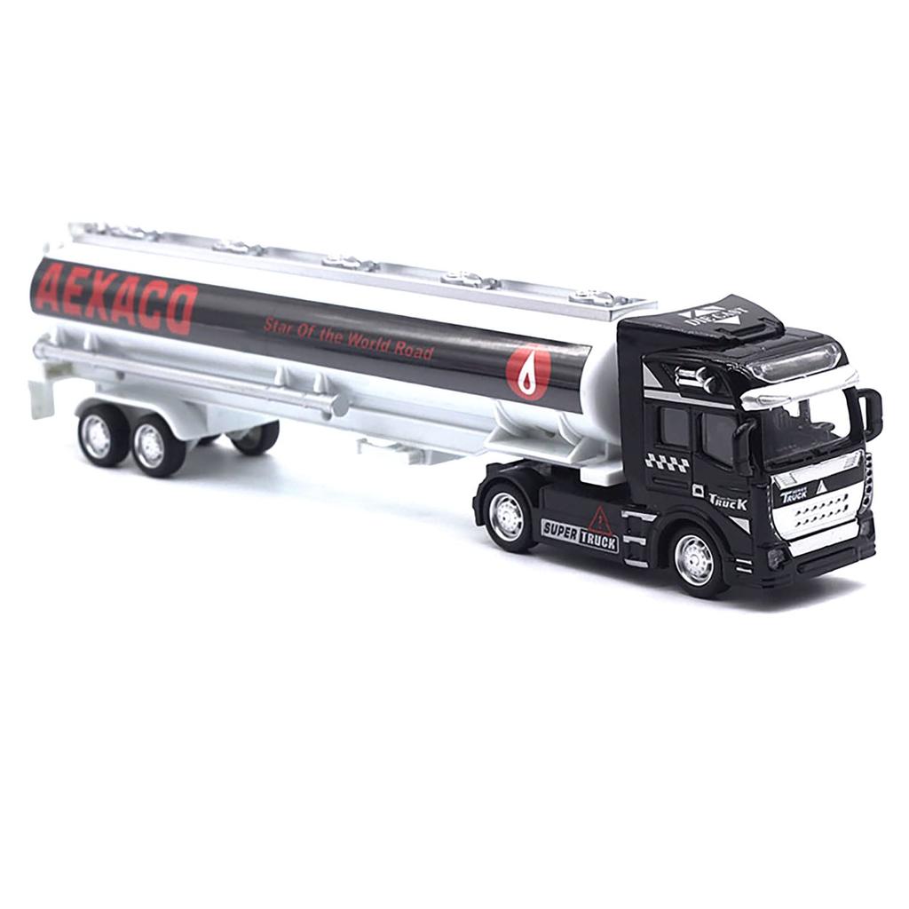 MORYTRADE Tanker Truck Oil Working Large Black Toy, Truck, Vehicle, Trailer, 1/48 Scale, 6+,