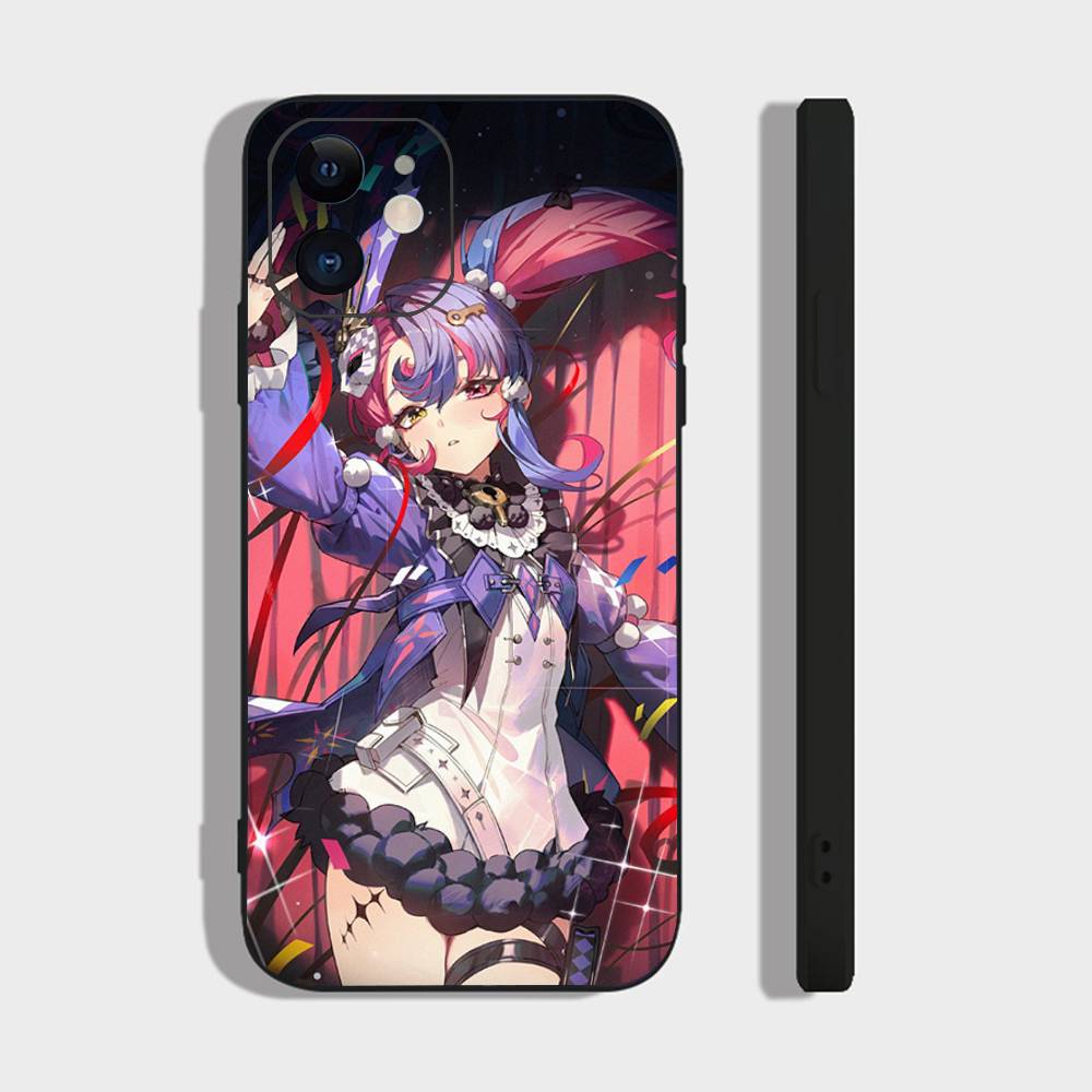 

ROCCIA Anime Game W-Wuthering Waves Phone Case For IPhone 17 Air 16 15 14 13 Pro Max 11 12 Black Silicone Cover IPHONE 12