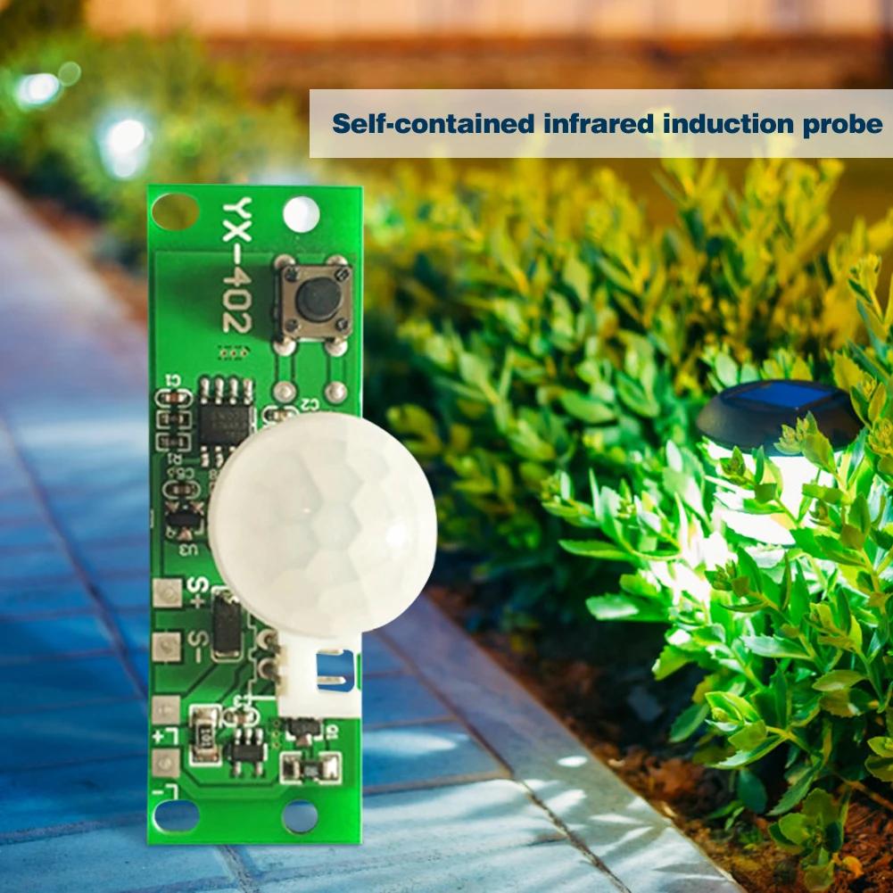 1-10PCS 3.7V Solar Wall Lamp Control Board Night Light Controller Module Infrared Human Body Infrared Sensor Solar Circuit Board