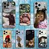 Funny Monkey Cute  Case For iPhone 12,14,15,16,17,13,11,X,Mini,Plus,Pro Max,8,7,XR,SE,XS,Soft Silicone Black